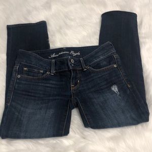 American eagle artist crop jeans size 0 regular